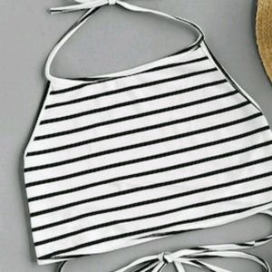 Adorable lace up Halter top